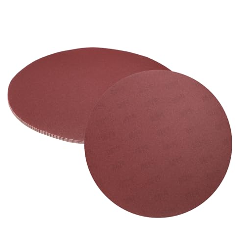 uxcell 5 x 30,5 cm Schleifscheiben, Körnung 180, Aluminiumoxid, Klett-Rückseite, Schleifpapier, runde Nass-/Trockenschleifpapier, Sand, Autolack, Holz, Metall von uxcell