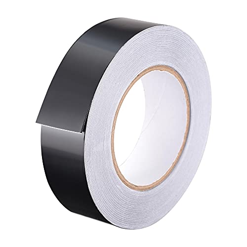 uxcell Aluminiumfolien-Klebeband, schwarz, matt, nicht reflektierend, 35 mm x 50 m, für HVAC, Abdichtung, Flicken von heißem Licht und blockiert Licht von uxcell