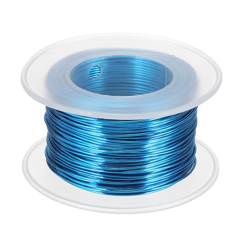 uxcell Eloxierter Aluminiumdraht für Schmuckherstellung, 0,8 mm (0,8 mm), biegbarer, flexibler Draht für Heimwerker, Heimdekoration, Gartenarbeit, Skulptur, Blau von uxcell