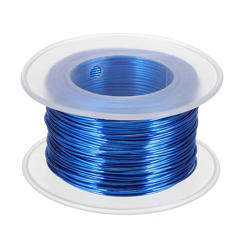 uxcell Eloxierter Aluminiumdraht für Schmuckherstellung, 0,8 mm (0,8 mm), biegbarer, flexibler Draht für Heimwerker, Heimdekoration, Gartenarbeit, Skulptur, Dunkelblau von uxcell