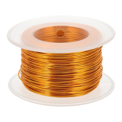 uxcell Eloxierter Aluminiumdraht für Schmuckherstellung, 0,8 mm (0,8 mm), biegbarer, flexibler Draht für Heimwerker, Heimdekoration, Gartenarbeit, Skulptur, Gold von uxcell