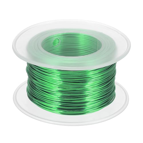 uxcell Eloxierter Aluminiumdraht für Schmuckherstellung, 0,8 mm (0,8 mm), biegbarer, flexibler Draht für Heimwerker, Heimdekoration, Gartenarbeit, Skulptur, Grün von uxcell