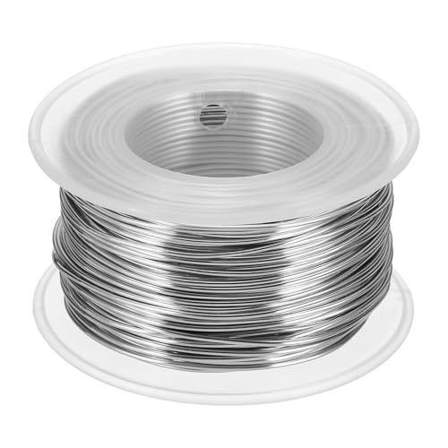 uxcell Eloxierter Aluminiumdraht für Schmuckherstellung, 18 Gauge/1 mm, biegbarer, flexibler Draht für Heimwerker, Heimdekoration, Gartenarbeit, Skulptur, 300 m, silberfarben von uxcell