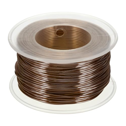 uxcell Eloxierter Aluminiumdraht für Schmuckherstellung, 18 Gauge/1 mm, biegsamer, flexibler Draht für Heimwerker, Heimdekoration, Gartenarbeit, Skulptur, Bronze von uxcell