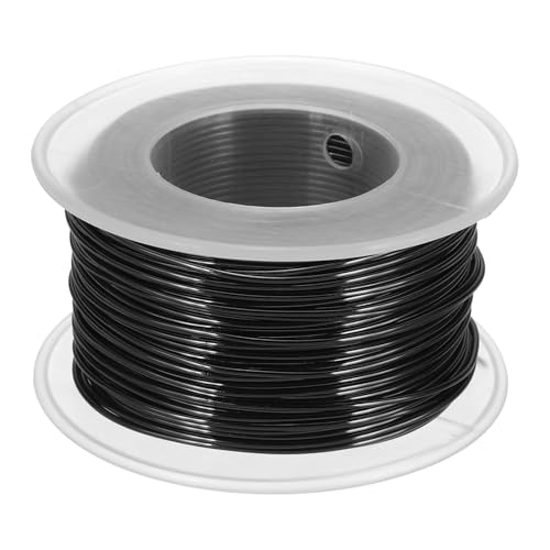 uxcell Eloxierter Aluminiumdraht für Schmuckherstellung, 18 Gauge/1 mm, biegsamer, flexibler Draht für Heimwerker, Heimdekoration, Gartenarbeit, Skulptur, Schwarz von uxcell