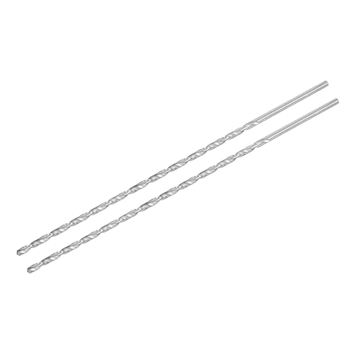 uxcell Spiralbohrer mit geradem Schaft, 4 mm x 200 mm, für elektrische Bohrmaschine, 2 Stück von uxcell
