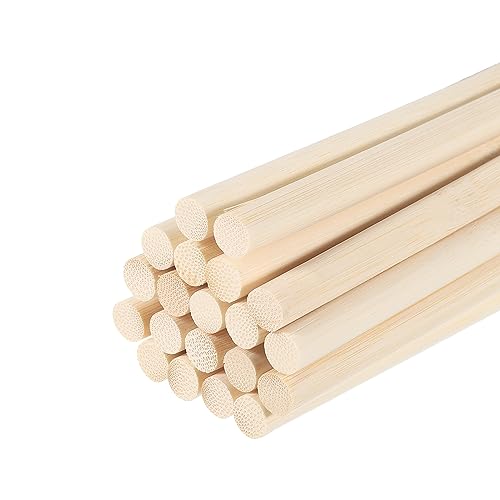 uxcell Holzdübelstangen, 50 cm, runde Dübelstange, Holzstäbchen, 10 mm, Bambusstab für Kunsthandwerk, Fotoautomaten-Requisiten, DIY-Gebäudemodell, 20 Stück uxcell Holzdübelstangen, 50 cm, runde Dübelstange, Holzstäbchen, 10 mm, Bambusstab für Kunsthandwerk, Fotoautomaten-Requisiten, DIY-Gebäudemodell, 20 Stück von uxcell