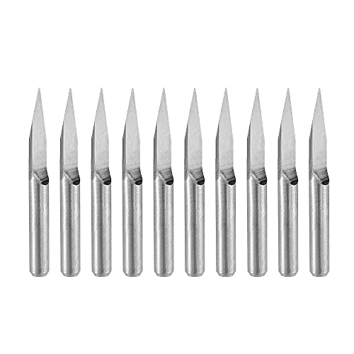 uxcell Holzgravur-Bit, massives Hartmetall, 3,175 mm Schaft, 30 Grad, 0,2 mm Spitze, CNC-Fräswerkzeug für Acryl, PVC, MDF, PCB, Holzschnitzerei, 10 Stück uxcell Holzgravur-Bit, massives Hartmetall, 3,175 mm Schaft, 30 Grad, 0,2 mm Spitze, CNC-Fräswerkzeug für Acryl, PVC, MDF, PCB, Holzschnitzerei, 10 Stück von uxcell