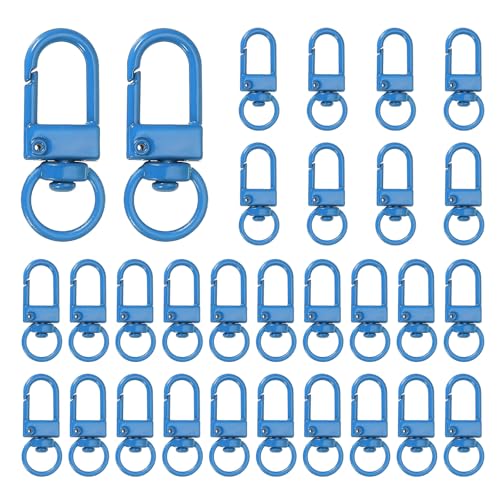 uxcell Karabinerverschlüsse aus Metall, drehbar, Schlüsselband, Schlüsselband, Schlüsselring, mit Schlüsselring, für Schmuckherstellung, Geldbörse, Tasche, Schlüsselanhänger, Verbindungsstück von uxcell