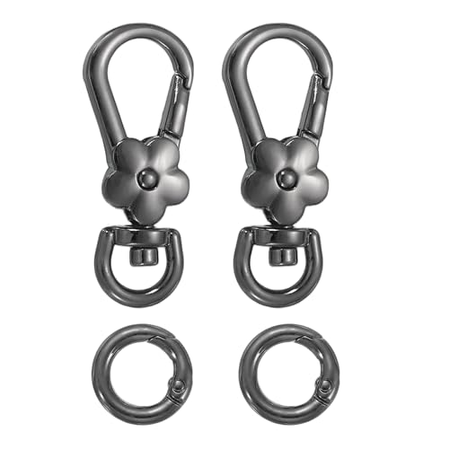 uxcell Karabinerverschlüsse aus Metall, drehbar, mit Federring, für Schmuckherstellung, Geldbörse, Tasche, Schlüsselanhänger, 2 Stück, Pistolenschwarz uxcell Karabinerverschlüsse aus Metall, drehbar, mit Federring, für Schmuckherstellung, Geldbörse, Tasche, Schlüsselanhänger, 2 Stück, Pistolenschwarz von uxcell