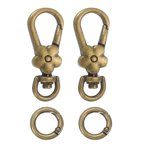 uxcell Karabinerverschlüsse aus Metall, drehbar, mit Federring, für Schmuckherstellung, Geldbörse, Tasche, Schlüsselanhänger, Vintage-Kupferfarben, 2 Stück uxcell Karabinerverschlüsse aus Metall, drehbar, mit Federring, für Schmuckherstellung, Geldbörse, Tasche, Schlüsselanhänger, Vintage-Kupferfarben, 2 Stück von uxcell