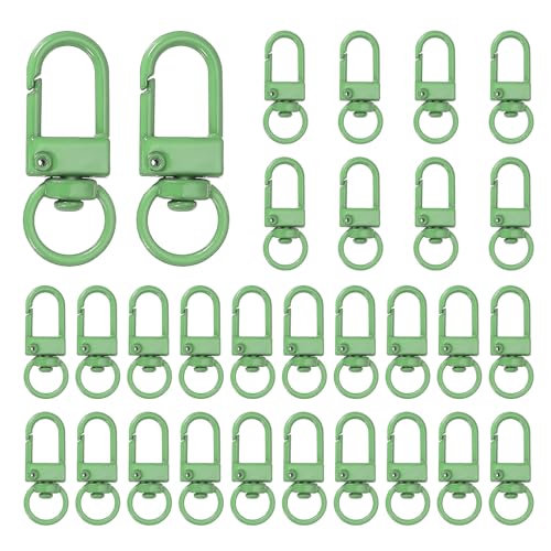 uxcell Karabinerverschlüsse aus Metall, mit Drehgelenk, Schlüsselband, Schlüsselring, mit Schlüsselring, für Schmuckherstellung, Geldbörse, Tasche, Schlüsselanhänger, Dunkelgrün, 30 Stück uxcell Karabinerverschlüsse aus Metall, mit Drehgelenk, Schlüsselband, Schlüsselring, mit Schlüsselring, für Schmuckherstellung, Geldbörse, Tasche, Schlüsselanhänger, Dunkelgrün, 30 Stück von uxcell