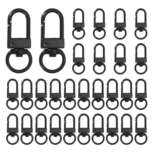uxcell Karabinerverschlüsse aus Metall, mit Drehgelenk, Schlüsselring, Schlüsselring, für Schmuckherstellung, Geldbörse, Tasche, Schlüsselanhänger, Schwarz, 30 Stück uxcell Karabinerverschlüsse aus Metall, mit Drehgelenk, Schlüsselring, Schlüsselring, für Schmuckherstellung, Geldbörse, Tasche, Schlüsselanhänger, Schwarz, 30 Stück von uxcell