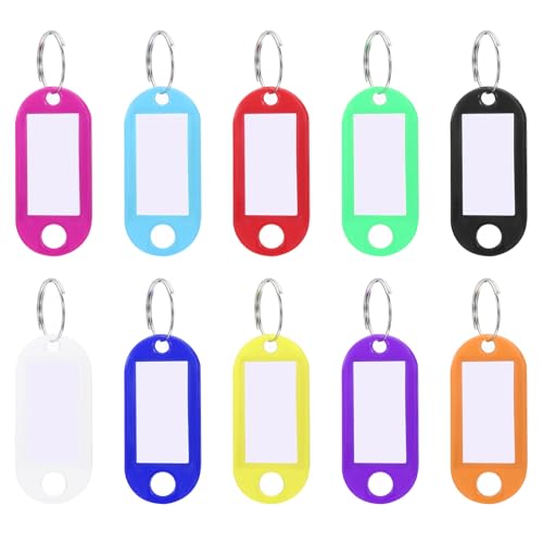 uxcell Kunststoff-Schlüsselanhänger, Schlüsselkennzeichnungen mit Spaltring-Etiketten, Fenster, 20 x 47 mm, für Gepäck, Büro, Hotel, 10 verschiedene Farben, 220 Stück uxcell Kunststoff-Schlüsselanhänger, Schlüsselkennzeichnungen mit Spaltring-Etiketten, Fenster, 20 x 47 mm, für Gepäck, Büro, Hotel, 10 verschiedene Farben, 220 Stück von uxcell