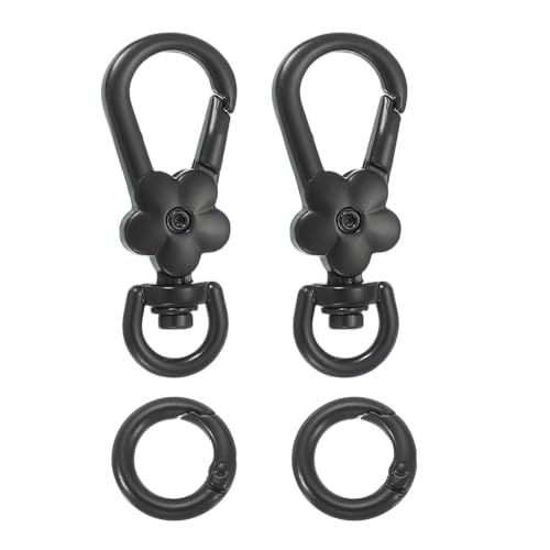 uxcell Metall-Karabinerverschlüsse, Blumen-Drehgelenk, Karabinerhaken, Schlüsselanhänger mit Federring für Schmuckherstellung, Geldbörse, Tasche, Schlüsselanhänger, Verbindungsstück, Mattschwarz, 2 uxcell Metall-Karabinerverschlüsse, Blumen-Drehgelenk, Karabinerhaken, Schlüsselanhänger mit Federring für Schmuckherstellung, Geldbörse, Tasche, Schlüsselanhänger, Verbindungsstück, Mattschwarz, 2 von uxcell