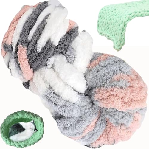 Dicke Wolle Garn 250g Sperrige Armstricken oft Arm Knitting XXL Grobstrick Weiches Wollgarn zum Häkeln für Decke Perfekt zum Weben von Haustier Nest Decken(29#,2 roll(500g)) von uyeoco