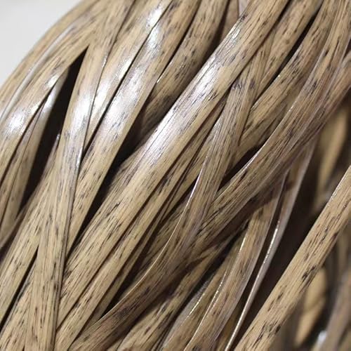 Rattan-MöBel Befestigungsset Korbgeflecht/Gradient Flat Rattan Weaving Graues, 500g 70-80m Flaches Kunststoffgeflecht, FüR Strick- Und Reparaturen, Rattan-Stuhl, Tischkorb (Color : B, Size : 8MM) von uyeoco