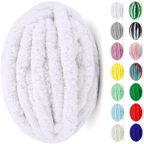 uyeoco Chunky Wolle Zum Häkeln Wolle Zum Häkeln Dickes Garn Dicke Wolle Zum Handstricken Handstrickgarn Decke Stricken Mit Hände Handstrickwolle Armstricken Yarn(Colour 1,1 roll(250g)) von uyeoco