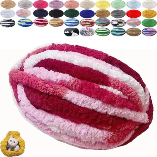 uyeoco Dicke Wolle Garn 250g Sperrige Armstricken Wolle Soft Arm Knitting Grobstrick Weiches Wollgarn zum Häkeln für Decke Perfekt zum Weben von Haustier Nest Decken(8@,2 roll(500g)) von uyeoco