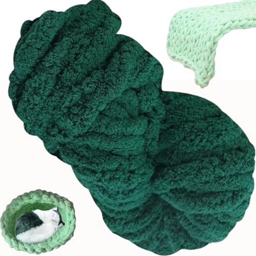 uyeoco Dicke Wolle Garn 250g Sperrige Armstricken oft Arm Knitting XXL Grobstrick Weiches Wollgarn zum Häkeln für Decke Perfekt zum Weben von Haustier Nest Decken(16#,2 roll(500g)) von uyeoco