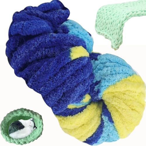 uyeoco Dicke Wolle Garn 250g Sperrige Armstricken oft Arm Knitting XXL Grobstrick Weiches Wollgarn zum Häkeln für Decke Perfekt zum Weben von Haustier Nest Decken(37#,5 roll(1250g)) von uyeoco