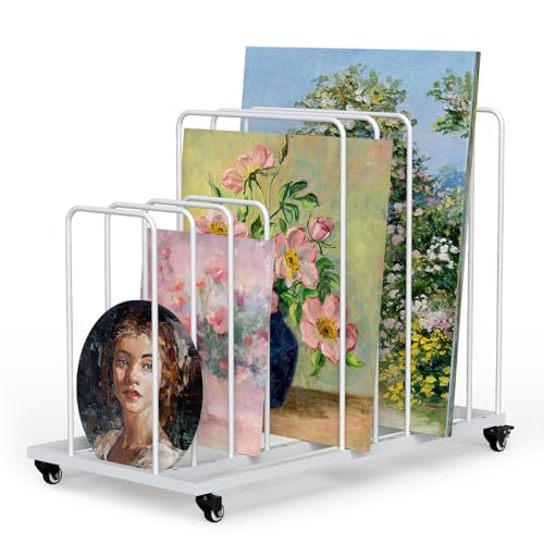 uyoyous Mobile Kunst-Trockengestell 85×69×44cm Trockengestell für Kunst Einstellbares Intervall Kunst Trocknen Rack mit Rollen Bremse für Kunst Leinwänden, Kunstwerken, Drucken von uyoyous