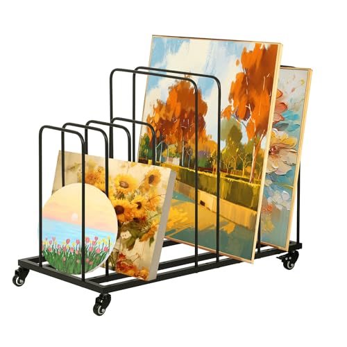 uyoyous Mobile Kunst Trockengestell 85×69×44cm Trockengestell für Kunst Einstellbares Intervall Kunst Trocknen Rack mit Rollen Bremse für Kunstwerken, Drucken, Kunst Leinwänden von uyoyous