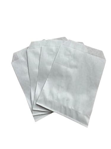 200 kleine Papiertüten - 8x11 cm - weiß leicht transparent - Papier Tüten Flachbeutel Verpackung Blumensamen Kleinteile mini-Geschenke (200, 8x11 cm) von vamani
