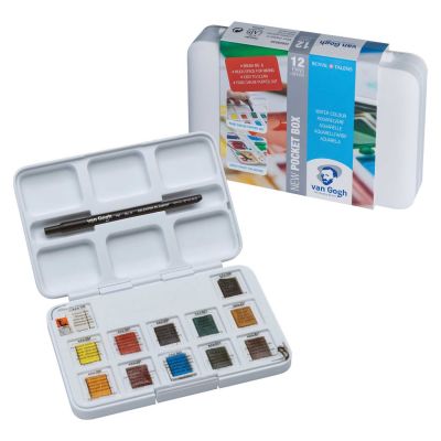 Aquarell Set mit Pinsel 12 Näpfchen von van Gogh