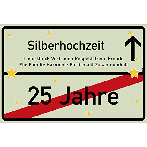 vanva Silberhochzeit Schild Silberhochzeit Ortsschild 30x20 cm Liebe Hochzeitsgeschenk 25. Hochzeitstag Party Deko Geschenke Dekoration Hochzeits-Deko Silberhochzeit Geschenkideen vanva Silberhochzeit Schild Silberhochzeit Ortsschild 30x20 cm Liebe Hochzeitsgeschenk 25. Hochzeitstag Party Deko Geschenke Dekoration Hochzeits-Deko Silberhochzeit Geschenkideen von vanva