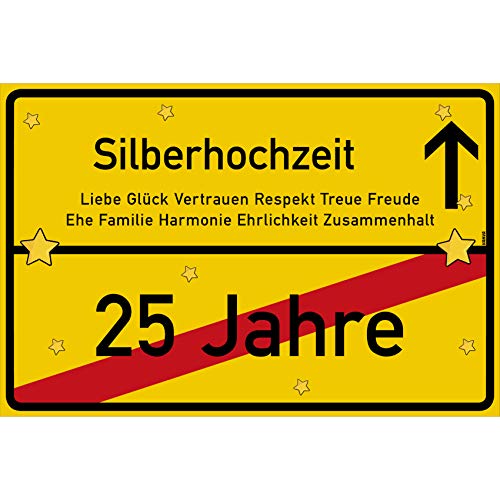 vanva Silberhochzeit Schild Silberhochzeit Ortsschild 30x20 cm Liebe Hochzeitsgeschenk 25. Hochzeitstag Party Deko Geschenke Dekoration Hochzeits-Deko Silberhochzeit Geschenkideen vanva Silberhochzeit Schild Silberhochzeit Ortsschild 30x20 cm Liebe Hochzeitsgeschenk 25. Hochzeitstag Party Deko Geschenke Dekoration Hochzeits-Deko Silberhochzeit Geschenkideen von vanva