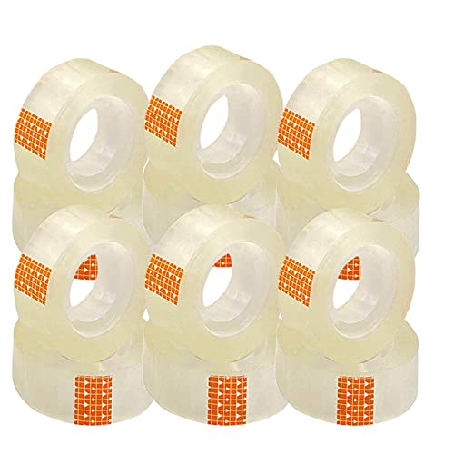 various Celo Klebeband, transparent, extrastark, 12 Rollen, 18 mm x 35 m, Klebeband für allgemeine Verwendung für Schule, Zuhause und Büro von various