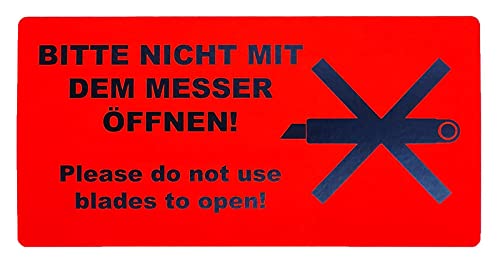 50 Aufkleber Etikett Versandaufkleber Nicht mit Messer öffnen 50 Aufkleber Etikett Versandaufkleber Nicht mit Messer öffnen von varivendo