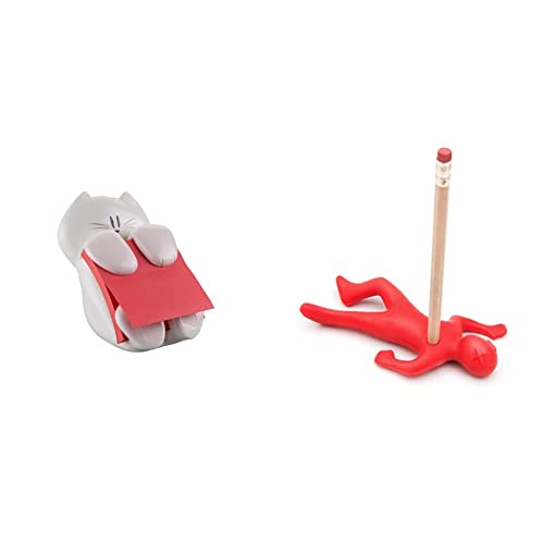 Post-it Dispenser Z-Notes CAT, Dispenser mit 1 Block Super Sticky Z-Notes, 90 Blatt pro Block, Farbe: Pink & Suck UK Dead Fred Stifthalter, Schreibtischorganisator, Silikonhalter für Stifte Post-it Dispenser Z-Notes CAT, Dispenser mit 1 Block Super Sticky Z-Notes, 90 Blatt pro Block, Farbe: Pink & Suck UK Dead Fred Stifthalter, Schreibtischorganisator, Silikonhalter für Stifte von vasalat