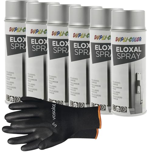 vasalat Dupli-Color Eloxal Spray Silber Set - Lackspray für die Lackierung und Lackausbesserung - Sprühlack 400ml, 6 Stück von vasalat