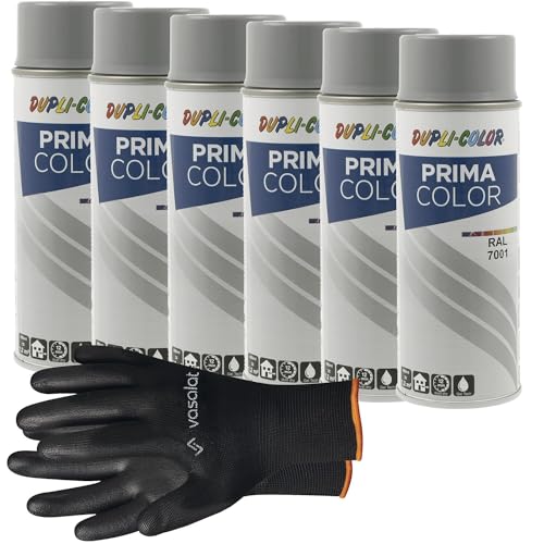 vasalat Dupli-Color Lackspray Silbergrau glänzend RAL 7001 - Sprühlack für Metall, Kunststoff und Holz - wetterfeste Sprühfarbe für den Innen- und Außenbereich UV -beständig, 6 Stück vasalat Dupli-Color Lackspray Silbergrau glänzend RAL 7001 - Sprühlack für Metall, Kunststoff und Holz - wetterfeste Sprühfarbe für den Innen- und Außenbereich UV -beständig, 6 Stück von vasalat