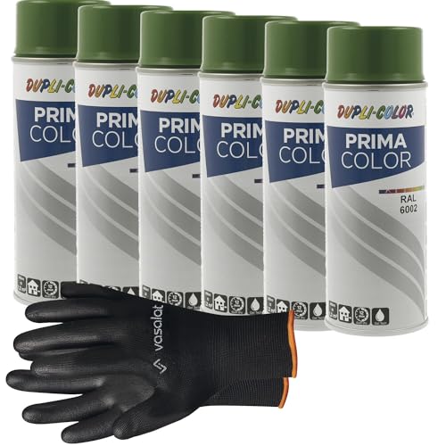 vasalat Dupli-Color Lackspray laubgrün glänzend RAL 6002 - Sprühlack für Metall, Kunststoff und Holz - wetterfeste Sprühfarbe für den Innen- und Außenbereich UV -beständig, 6 Stück vasalat Dupli-Color Lackspray laubgrün glänzend RAL 6002 - Sprühlack für Metall, Kunststoff und Holz - wetterfeste Sprühfarbe für den Innen- und Außenbereich UV -beständig, 6 Stück von vasalat