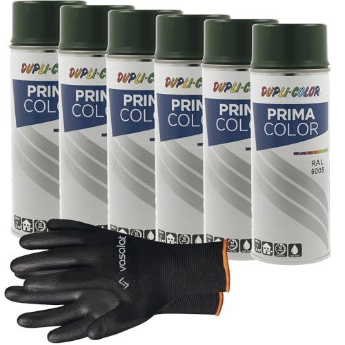 vasalat Dupli-Color Lackspray moosgrün glänzend RAL 6005 - Sprühlack für Metall, Kunststoff und Holz - wetterfeste Sprühfarbe für den Innen- und Außenbereich UV -beständig, 6 Stück vasalat Dupli-Color Lackspray moosgrün glänzend RAL 6005 - Sprühlack für Metall, Kunststoff und Holz - wetterfeste Sprühfarbe für den Innen- und Außenbereich UV -beständig, 6 Stück von vasalat