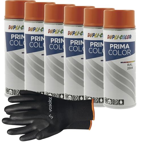 vasalat Dupli-Color Lackspray reinorange glänzend RAL 2004 - Sprühlack für Metall, Kunststoff und Holz - wetterfeste Sprühfarbe für den Innen- und Außenbereich UV -beständig, 6 Stück vasalat Dupli-Color Lackspray reinorange glänzend RAL 2004 - Sprühlack für Metall, Kunststoff und Holz - wetterfeste Sprühfarbe für den Innen- und Außenbereich UV -beständig, 6 Stück von vasalat