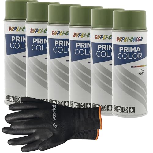 vasalat Dupli-Color Lackspray resedagrün glänzend RAL 6011 - Sprühlack für Metall, Kunststoff und Holz - wetterfeste Sprühfarbe für den Innen- und Außenbereich UV -beständig, 6 Stück vasalat Dupli-Color Lackspray resedagrün glänzend RAL 6011 - Sprühlack für Metall, Kunststoff und Holz - wetterfeste Sprühfarbe für den Innen- und Außenbereich UV -beständig, 6 Stück von vasalat