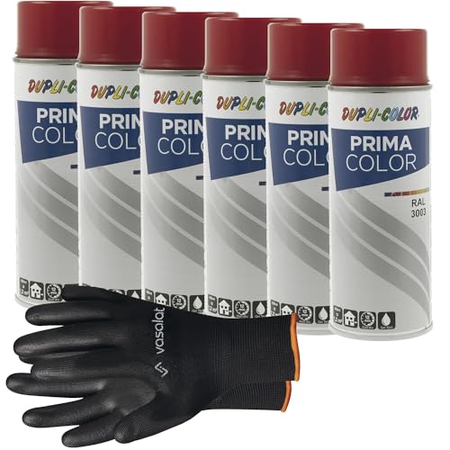vasalat Dupli-Color Lackspray rubinrot glänzend RAL 3003 - Sprühlack für Metall, Kunststoff und Holz - wetterfeste Sprühfarbe für den Innen- und Außenbereich UV -beständig, 6 Stück vasalat Dupli-Color Lackspray rubinrot glänzend RAL 3003 - Sprühlack für Metall, Kunststoff und Holz - wetterfeste Sprühfarbe für den Innen- und Außenbereich UV -beständig, 6 Stück von vasalat