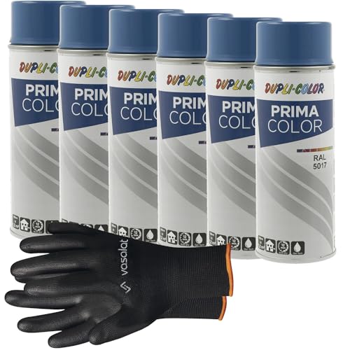 vasalat Dupli-Color Lackspray verkehrsblau glänzend RAL 5017 - Sprühlack für Metall, Kunststoff und Holz - wetterfeste Sprühfarbe für den Innen- und Außenbereich UV -beständig, 6 Stück vasalat Dupli-Color Lackspray verkehrsblau glänzend RAL 5017 - Sprühlack für Metall, Kunststoff und Holz - wetterfeste Sprühfarbe für den Innen- und Außenbereich UV -beständig, 6 Stück von vasalat
