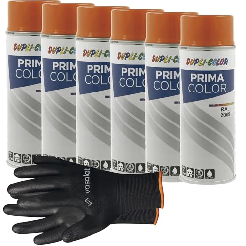 vasalat Dupli-Color Lackspray verkehrsorange glänzend RAL 2009 - Sprühlack für Metall, Kunststoff und Holz - wetterfeste Sprühfarbe für den Innen- und Außenbereich UV -beständig, 6 Stück vasalat Dupli-Color Lackspray verkehrsorange glänzend RAL 2009 - Sprühlack für Metall, Kunststoff und Holz - wetterfeste Sprühfarbe für den Innen- und Außenbereich UV -beständig, 6 Stück von vasalat