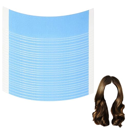 48 Stück Perücken Kleber,Wig Glue Tape Doppelseitiges Klebeband für Perücken,Perückenkleber für Perücken Toupet Klebeband Extra Stark Perückenklebeband zum Fixieren von Perücken (Blau) von vcsjw