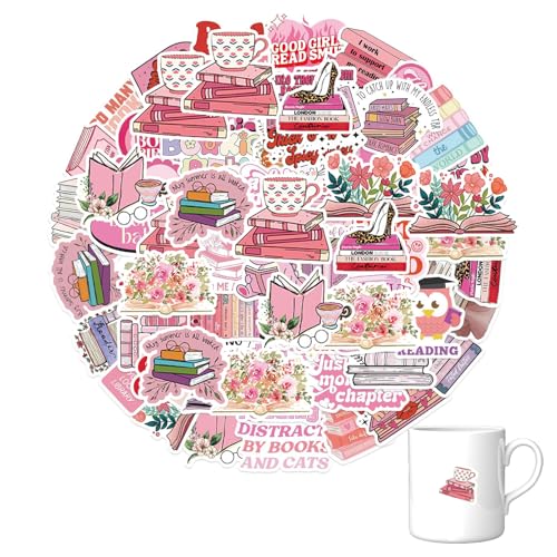 50 Stück Rosa Bookish Sticker,Book Sticker,Wasserfeste Buchaufkleber für Kindle,Kawaii Rosa Aufkleber Deko für Skateboard Kindle Laptop Handy Koffer Helm Motorrad,für Frauen,Mädchen,Buchliebhaber 50 Stück Rosa Bookish Sticker,Book Sticker,Wasserfeste Buchaufkleber für Kindle,Kawaii Rosa Aufkleber Deko für Skateboard Kindle Laptop Handy Koffer Helm Motorrad,für Frauen,Mädchen,Buchliebhaber von vcsjw