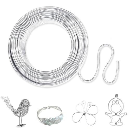Basteldraht 3mmx10m Aluminiumdraht Schmuckdraht Silber,Wire Draht zum Basteln,Weich Aludraht für DIY Basteln Schmuck Modellbau Stoffformung Basteldraht 3mmx10m Aluminiumdraht Schmuckdraht Silber,Wire Draht zum Basteln,Weich Aludraht für DIY Basteln Schmuck Modellbau Stoffformung von vcsjw