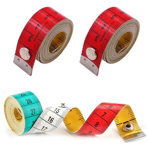 Schneidermaßband,2 Stück 150cm/60zoll Massband Körper,Maßband Nähen,Körpermaßband,Flexible Massband Nähbedarf,Doppelskala Umfangmaßband für Schneider Haushalte Handwerker Schneidermaßband,2 Stück 150cm/60zoll Massband Körper,Maßband Nähen,Körpermaßband,Flexible Massband Nähbedarf,Doppelskala Umfangmaßband für Schneider Haushalte Handwerker von vcsjw