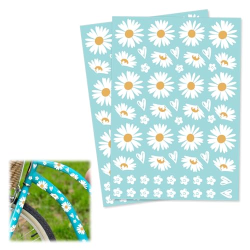 vcsjw Fahrrad Aufkleber,2 Stück Gänseblümchen Fahrrad Sticker 29 x 21cm,Fahrradaufkleber Rahmen,für Fahrrad Laptop Auto Motorrad Handy Notebook Outdoor wasserdichte Aufkleber vcsjw Fahrrad Aufkleber,2 Stück Gänseblümchen Fahrrad Sticker 29 x 21cm,Fahrradaufkleber Rahmen,für Fahrrad Laptop Auto Motorrad Handy Notebook Outdoor wasserdichte Aufkleber von vcsjw
