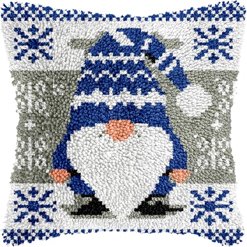 Knüpfhaken-Set mit weihnachtlichen Zwergen für Erwachsene und Kinder, Anfänger, DIY, Knüpfkissen-Set, vorgedruckte Bastelteppich-Kits, Kreuzstich, Stickerei, Kissenbezug für Zuhause, Sofa, Dekoration Knüpfhaken-Set mit weihnachtlichen Zwergen für Erwachsene und Kinder, Anfänger, DIY, Knüpfkissen-Set, vorgedruckte Bastelteppich-Kits, Kreuzstich, Stickerei, Kissenbezug für Zuhause, Sofa, Dekoration von veirousa