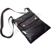 Brustbeutel Brusttasche 4 Fächer Leder schwarz braun Geldbörse Umhängetasche neu von vendor-unknown